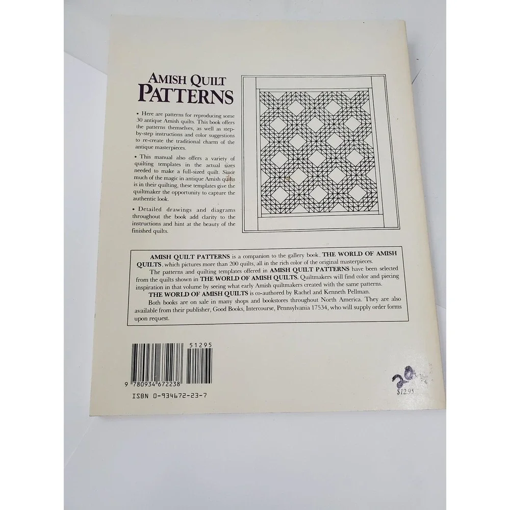 Amish Quilt Patterns Rachel T Pellman 1984 Good Books Templates Instructions
